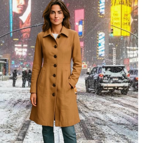Marvin Richards size 8 timeless classic wool/cashmere blend coat